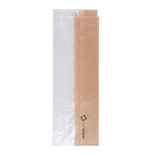 García de Pou 250 sztuk Torby na kanapki z oknem eko "Corner Window" 40 G/M2 9+5,5 x 26 cm Naturalny Kraft - obrazek 1