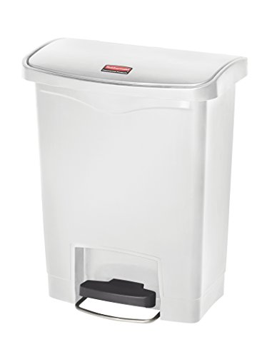 Rubbermaid Commercial Products Slim Jim Step on pojemnik na śmieci z żywicy, przód, 30 l, biały, 1883555 - obrazek 1