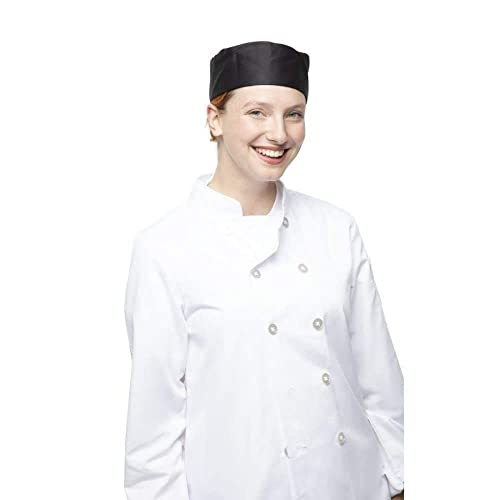 Whites Chefs odzież A206 L czapka z czaszką szefa kuchni, czarna