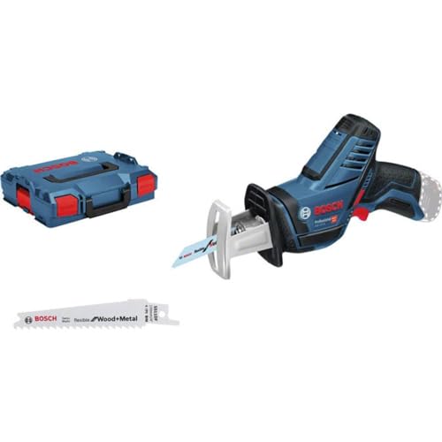 Bosch Professional system 12V: akumulatorowa piła szablasta GSA 12V 14 (głęb. cięcia w drewnie / profilach metalowych: 65/50 mm, 2 brzeszczoty, walizka L BOXX) - obrazek 1
