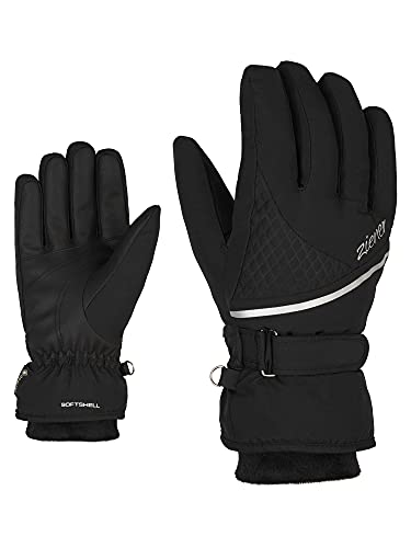 Ziener Damskie rękawice narciarskie Kiana/sporty zimowe, wodoszczelne, oddychające, ciepłe, Gore Tex, czarne, 6