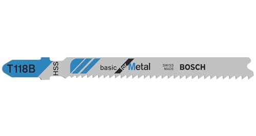Brzeszczot do wyrzynarki T metalu i aluminium 2.5 6 mm basic for metal T118B 5 szt. BOSCH - obrazek 1