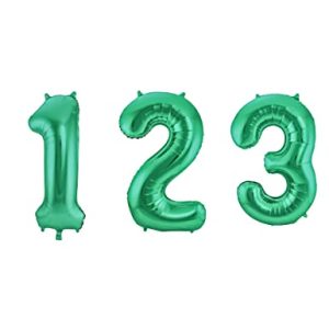 Balon foliowy, cyfra 4, 86 cm, zielony