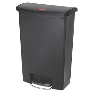 Rubbermaid Commercial Products Slim Jim 1883615 90 litrów kosz na kostki z żywicy Step On czarny Rubbermaid Commercial Products Slim Jim 1883615 90 litrów kosz na kostki z żywicy Step On czarny