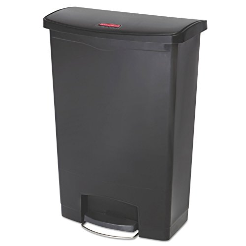 Rubbermaid Commercial Products Slim Jim 1883615 90 litrów kosz na kostki z żywicy Step On czarny