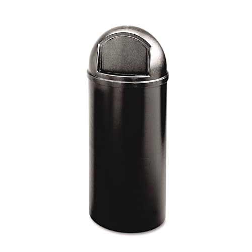 Rubbermaid Commercial Products 25 g polietylen Round Marshal Classic Trash Can Black