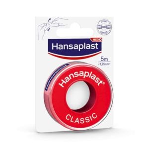 Hansaplast Fixation Plaster Classic 5 m x 1,25 cm, łatwa do zerwania taśma o silnej przyczepności + 2,5 szeroka rolka gipsu bezpiecznego mocowania bandaży Hansaplast Fixation Plaster Classic 5 m x 1,25 cm, łatwa do zerwania taśma o silnej przyczepności + 2,5 szeroka rolka gipsu bezpiecznego mocowania bandaży