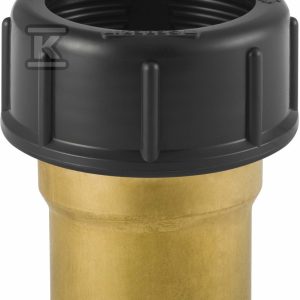 Złączka mosiężna przejściowa 56×54 do lutowania, z nakrętką PP (kanalizacja HDPE) 359.330.00.1