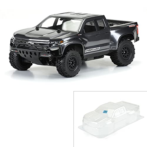 Proline PRO351200 Reg, 1/10 2019 Chevy Silverado Z71 Trail Boss Clear Body: Short Course, bezbarwny - obrazek 1