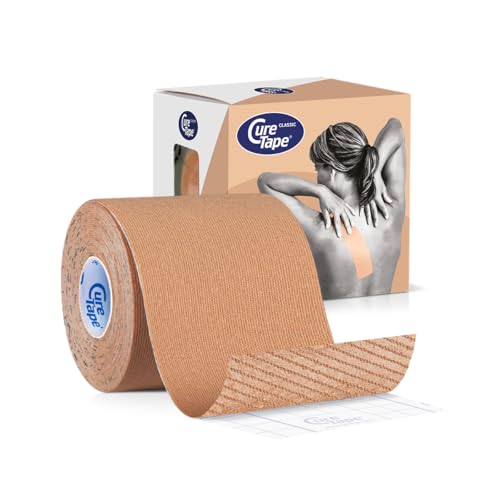CureTape Taśma Kinesiotaping Beżowa 7,5 cm x 5 m - obrazek 1
