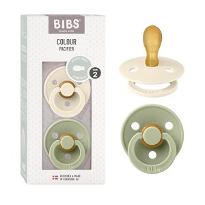 Bibs Colour Symmetrical 2 Pack Ivory & Sage M Smoczek Symetryczny Kauczuk Hevea