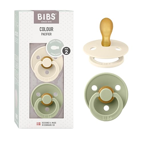 Bibs Colour Symmetrical 2 Pack Ivory & Sage M Smoczek Symetryczny Kauczuk Hevea - obrazek 1