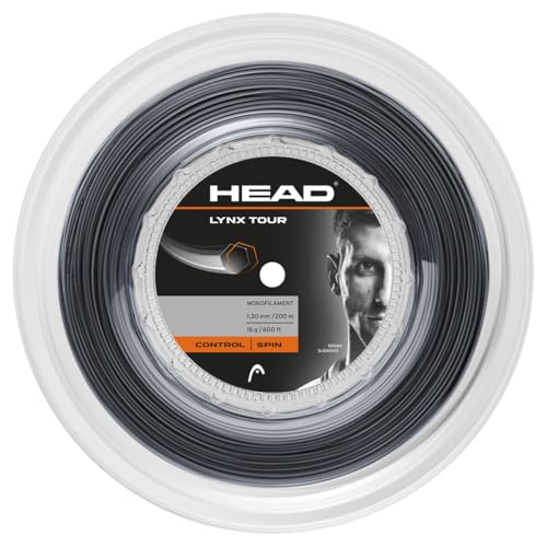 HEAD Unisex Adult Lynx Tour rolka struny tenisowej, czarna, 1,30 mm / 16 g - obrazek 1