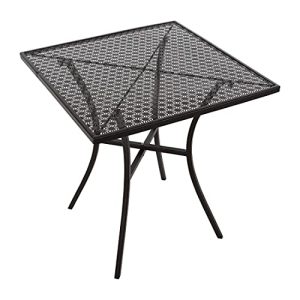 Bolero Czarny stalowy wzorzysty kwadratowy stół bistro 710 x 700 mm bar restauracyjny