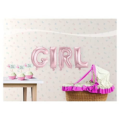 Folat Baby Różowy Balon Foliowy Set Girl