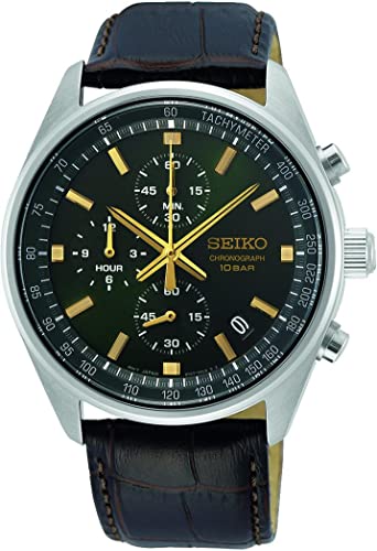 Seiko Chronograph Mężczyźni Zegarek Brązowy SSB385P1 Seiko Chronograph Mężczyźni Zegarek Brązowy SSB385P1