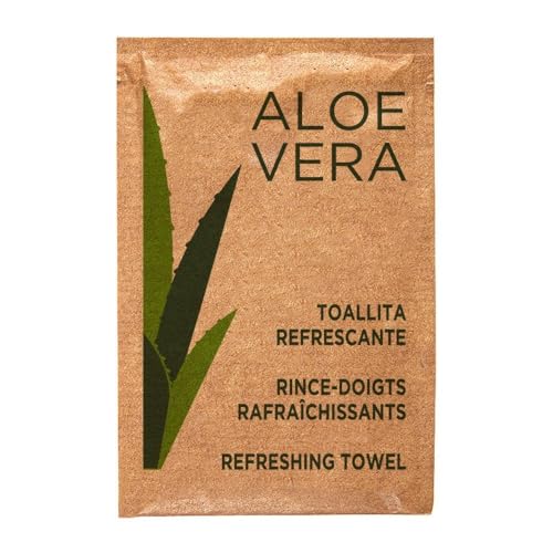 Chusta odświeżająca „Aloe Vera” 6 x 8 cm biała celuloza 500 un.