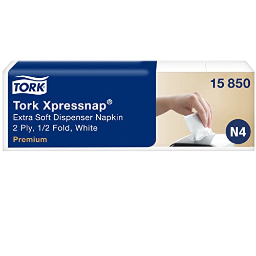 Tork 15850 Xpressnap Extra Soft serwetki dozownik niezadrukowane/białe papierowe do podajników serwetek N4 / 8×1000 sztuk