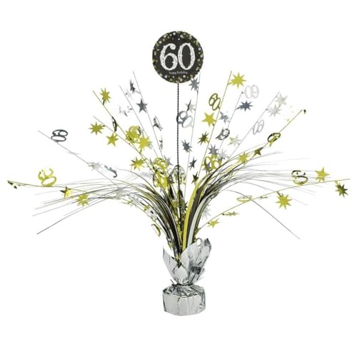 (PKT) Adult Gold Celebration 60th Centerpiece Spray
