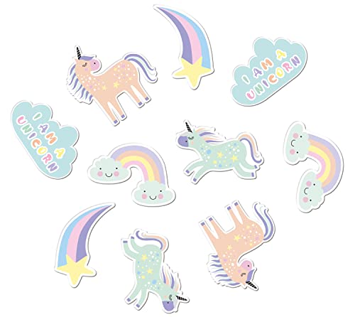 Folat 68321 Konfetti na stół XL Unicorns & Rainbows 45 sztuk - obrazek 1