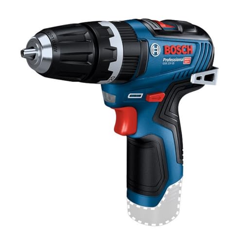 Bosch Professional System profesjonalny 12 V firmy : akumulatorowa wiertarko wkrętarka udarowa GSB 12V 35 (moment obrotowy twardy/miękki 20/35 Nm, bez akumulatorów i ładowarki, opakowanie kartonowe)