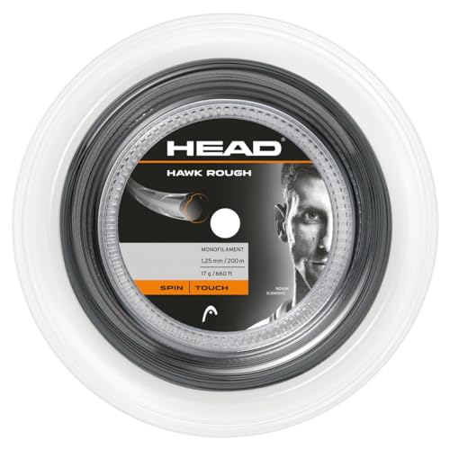 HEAD Hawk Rough rolka 200 struna tenisowa dla dorosłych, uniseks, antracyt, 17