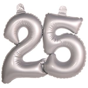 Folat Nadmuchiwany numer 25 srebrny Folat Nadmuchiwany numer 25 srebrny