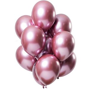 Folat 69713 Balony z efektem lustrzanym różowe, 33 cm, 12 sztuk lateksowych balonów helem, dekoracja urodzinowa, 30 cm Folat 69713 Balony z efektem lustrzanym różowe, 33 cm, 12 sztuk lateksowych balonów helem, dekoracja urodzinowa, 30 cm