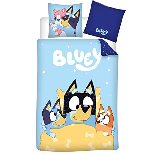 Bluey Komplet Pościeli – 100% Bawełna – 140×200 cm + 65×65 cm