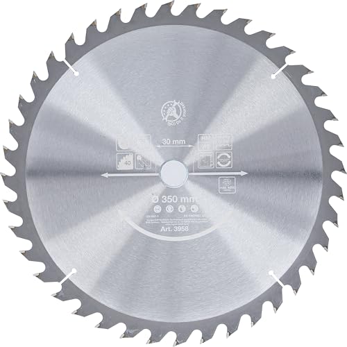 BGS Diy 3958 Tarcza pilarska z węglika spiekanego Ø 350 x 30 3,4 mm 40 zębów - obrazek 1