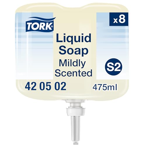Tork Mini miękkie mydło w płynie 420502 Uniwersalne do dozowników S2 Wysokiej jakości świeże perfumy 8 x 475 ml - obrazek 1