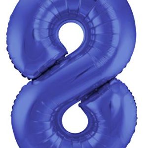 Balon foliowy, cyfra 8, 86 cm, niebieski Balon foliowy, cyfra 8, 86 cm, niebieski