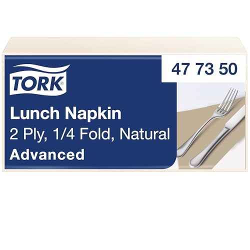 Tork Serwetka Obiadowa, Naturalna, Składana w 1/4, 2 Warstwowa, 33 cm x cm, 10 200 Serwetek, 477350 - obrazek 1