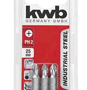 kwb 3 x bity 25 mm PH 2 Industrial Steel 121002 (TQ 60 stal, ISO 1173, napęd C 6.3) kwb 3 x bity 25 mm PH 2 Industrial Steel 121002 (TQ 60 stal, ISO 1173, napęd C 6.3)