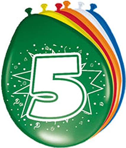 Folat Balony Urodzinowe różne kolory 8 sztuk - obrazek 1