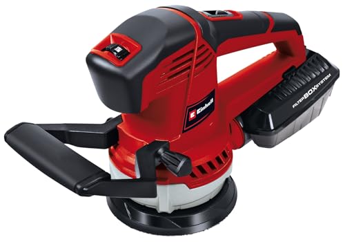 Einhell Szlifierka orbitalna TE RS 40 E (400 W, 12 000 24 obr./min oscylacje, Ø tarczy 125 mm, aktywny odciąg pyłu, skrzynka filtracyjna) - obrazek 1