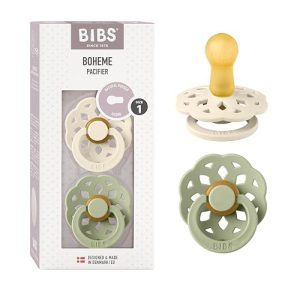 Bibs Boheme 2 Pack Ivory & Sage S Smoczek Uspokajający Kauczuk Hevea