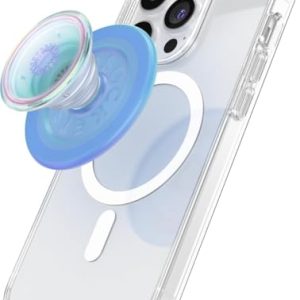 PopSockets: PopGrip Round dla MagSafe Pierścień Adaptera do w Zestawie Rozkładany uchwyt i stojak telefonów z wymiennymi krążkami PopTop Opalescent Blue PopSockets: PopGrip Round dla MagSafe Pierścień Adaptera do w Zestawie Rozkładany uchwyt i stojak telefonów z wymiennymi krążkami PopTop Opalescent Blue