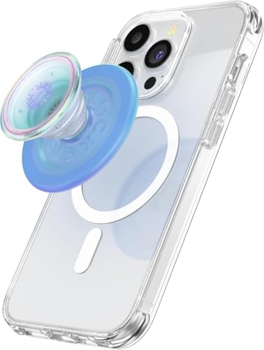 PopSockets: PopGrip Round dla MagSafe Pierścień Adaptera do w Zestawie Rozkładany uchwyt i stojak telefonów z wymiennymi krążkami PopTop Opalescent Blue - obrazek 1