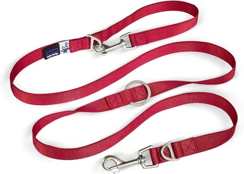 Adjustable Leash Nylon Red M Adjustable Leash Nylon Red M