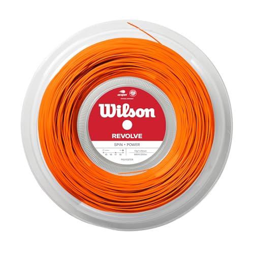 Wilson Revolve 200m Orange Tennis Saitenrolle Monofil