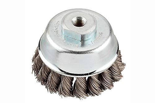 kwb Szczotka garnkowa do szlifierki kątowej Ø 100 mm, pleciona, gwint M14, z plecionego drutu stalowego HSS, metalu i kamienia, czyszczenia, odkamieniania, szorstkowania usuwania rdzy - obrazek 1