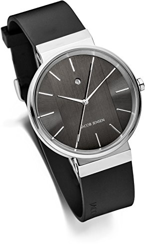 JACOB JENSEN Unisex zegarek na rękę analogowy kwarcowy kauczuk NEW Seria NO. 708