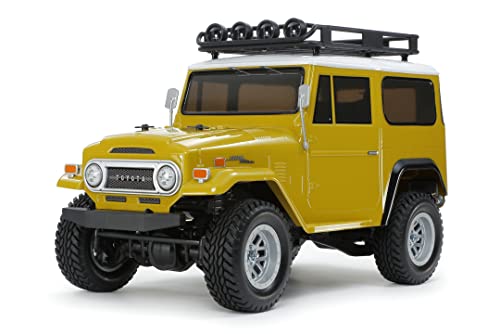 Tamiya 58715 1:10 RC Toyota Land Cruiser 40 CC 02 zdalnie sterowany samochód, pojazd RC, modelarstwo, zestaw do montażu, hobby, majsterkowania, żółty