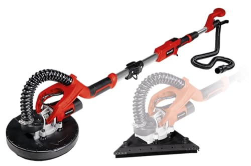 Einhell TE DW 225 X szlifierka do suchej zabudowy (750 W, wymienny talerz szlifierski, wieniec ze sprężynami, uchwyt teleskopowy 165 cm, w zestawie tarcze szlifierskie + linki siatkowe walizce)