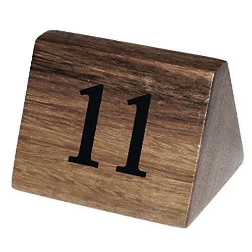 10 x drewniane znaki numeryczne nr 11 20 dekoracja restauracja drewno - obrazek 1