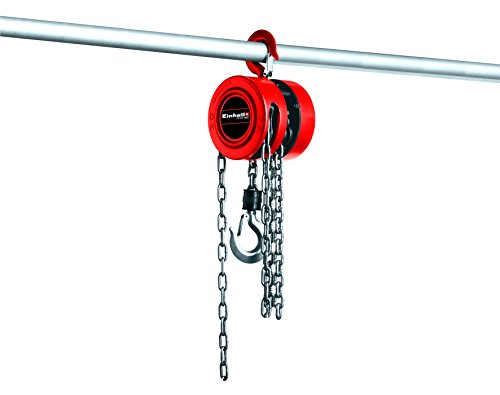 Einhell TC CH 1000 wciągarka łańcuchowa (maks. kg przy maks. wysokości podnoszenia 2,5 m, wytrzymała, zamknięta metalowa obudowa do bezpiecznego prowadzenia łańcucha, hak obciążeniowy z pałąkiem - obrazek 1