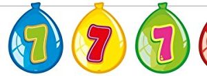 Baner, 7. urodziny baloniki, niebiesko żółty, 10 m Baner, 7. urodziny baloniki, niebiesko żółty, 10 m