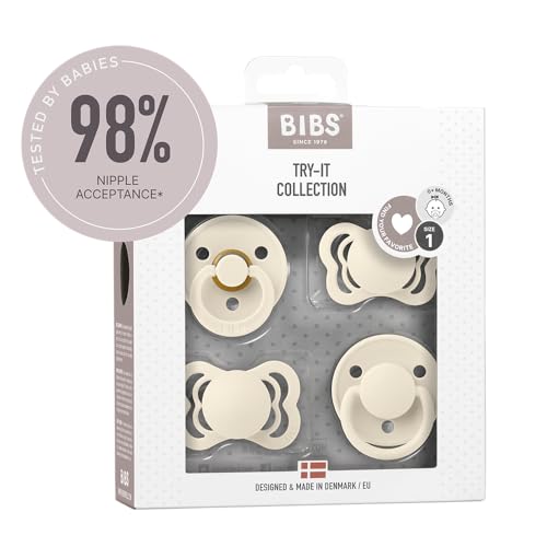 Bibs Zestaw Prezentowy 4 Smoczków Try It Pack Ivory