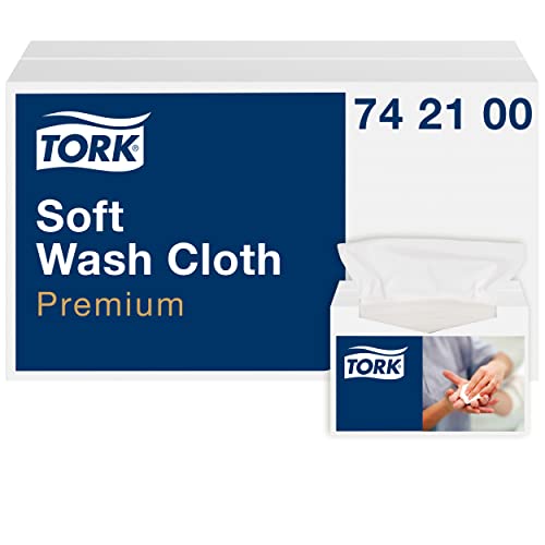 Tork 742100 miękka ściereczka premium 1 warstwowa, bardzo do pielęgnacji pacjentów, wytrzymała i wydajna, x 135 ściereczek (19,2 30 cm)